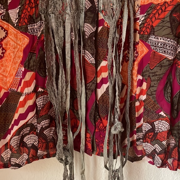 Vintage patchwork Jaipur long sleeve snap button down shirt - Picture 4 of 8